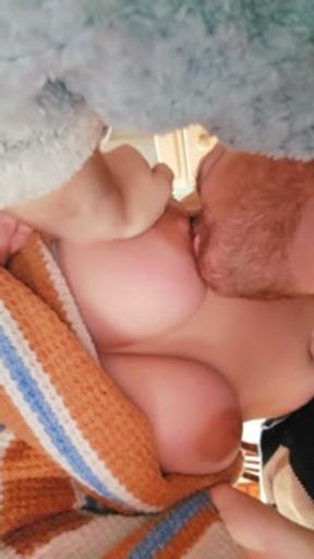 Daddy Loves Sucking Big Natural Tits