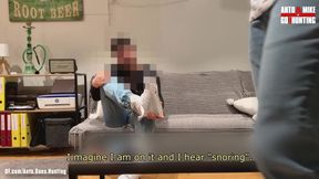 Young Hairy Straight Plumber Gets Sucked on the Couch Until He Cums