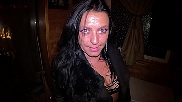 Risky Night Fur Coat Blowjob – Noisy Deepthroat & Neighbor Panic