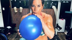 Muscle Milf Kandylegs Balloon Popping Video Part 2