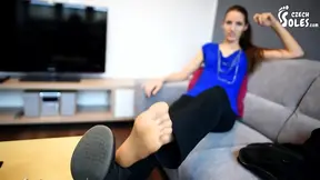 Stepsister's POV as she shows off her smelly feet and socks.