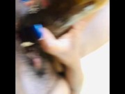 Making myself squirt with beer bottle