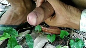 Village outdoor hook-up in woods and hj