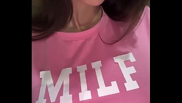 MILF stepmom with big natural tits gets a massage then self-pleasures on webcam