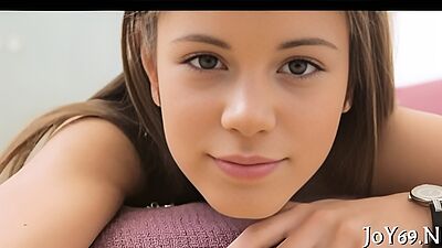 Elegant legal age teenager in a softcore play