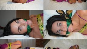 Sarah wild and her love for silk and satin scarf bondage (wmv)