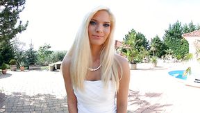 Watch alluring blonde beauty Candee Licious who loves teasing her twat