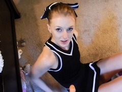 Tasty amateur blonde babe masturbating on web cam