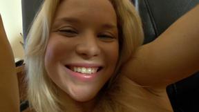 ”Russian cutie fingers her snatch & toys her anus”