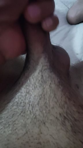 Masturbating my own hand.