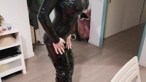 Full body latex catsuit