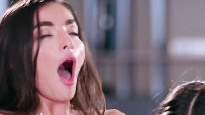 Two gorgeous white babes hammered by a massive black dick