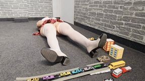 Giantess crush tiny cars