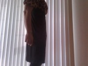 Trans Showing off in a Cheetah Dress