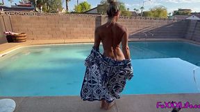 Poolside Cocksucking in 4K - POV Blowjob Paradise with TheFoxxxLife