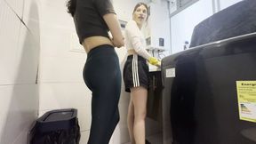 My best friend and I are hiding a secret in the laundromat
