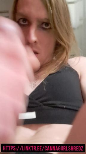 Sexy Sissy Self Sucking Her Cum Stick!