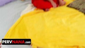 Recently Widowed Step granny Corrupts Innocent grandson & Turns Him Into A Personal Dick Toy