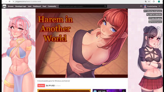 Harem In Another World [ Harem Hentai Game ] Ep.3 farmer's daughter is playing with furry dildo