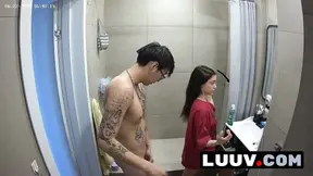 LUUV  Nude students in the shower on a home camera