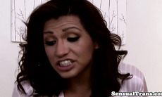 Insatiable latina ts dominates over her man