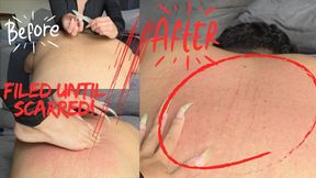 Pushing to the limit: file test, MY MOST HARDER SCRATCHING fingernails and toenails toring his back