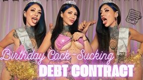 Birthday Cock-Sucking Debt Contract