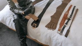 WIDE LEATHER BELT FETISH (720P)