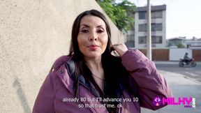 Milf shows off her big tits and amazing giant ass on the street - Maryam Hot