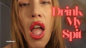 Red-Lipped Step-Mommy Drenches You in Spit Until You Squirt