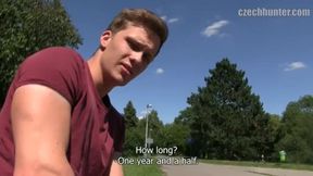 CZECH HUNTER 363 - Muscular College Jock Gets His Ass Penetrated Raw For Cash