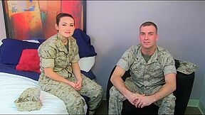 Military Girl Sucks Cock