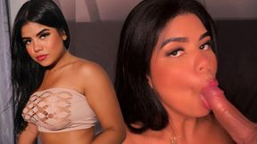 Cheating stepsister with big tits squirts when I stick my cock in her - POVLatinGirl