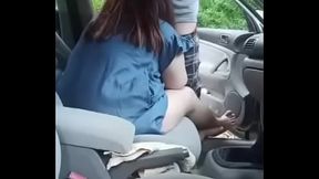 Dogging wife suck other man cock in car
