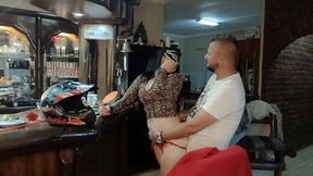he went from riding his off-road dirt bike to riding the chick in the local bar