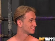Goth twink Jacob Daniels dominated with bondage and toys