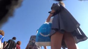 Windy Upskirt Candid Video