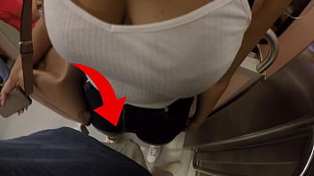 Clothed Sex in Metro | Unknown Milf Grab my Dick in Pubic Train