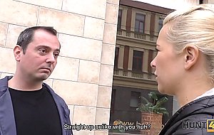 Hunt4k. blonde picked up by man who wanted to help her financially