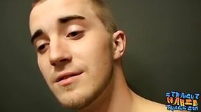 Young straight dude Potter having a solo masturbation wank