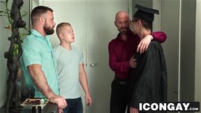 Sexy college graduate pounding his room mates tight ass