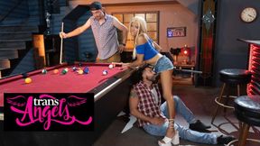 TRANS ANGELS - Lola Morena Rides Dominic Pacifico's Thick Dick Cowgirl-Style On The Pool Table