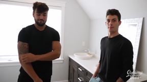 Straight Stepbro Gets Caught Getting A Blowjob From Roommate