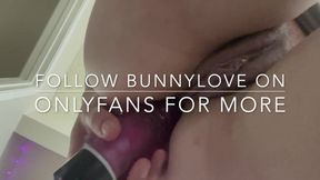 Super Horny Artemisia Love fucks herself in the ass with a dildo Follow BunnyLove on OF for more
