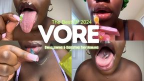 VORE , the best of 2024 swallowing & digesting tiny humans - drooling - uvula - giantess - mouth fetish - shrinking fetish