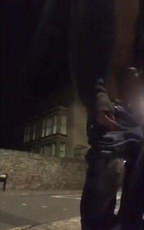 Guy Exhibitionist showing it all on busy streets