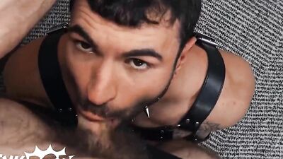 TWINKPOP - Ian Greene Obediently On The Floor In His Collar And Leash Waiting To Get Fucked