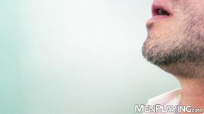 ”Latino businessman Nicholas Bardem ass pumping drills himself while jerking”