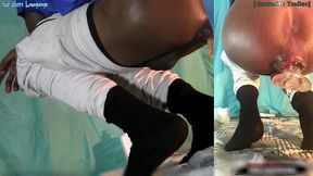 anal distruction for my guys! goes savage in my hole - big dick makes me so loose i takes the entire buttplug no problem!! - ass monkey