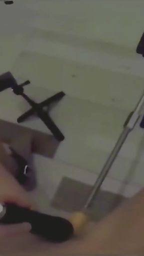 Key moment from &quot;Submissive young student gets fucked by the fucking machine and then squirts all over the floor. in the&quot;